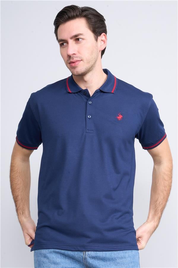 Chester Polo 3953 Erkek Polo Yaka 30/1 Pike T-shirt Lacivert
