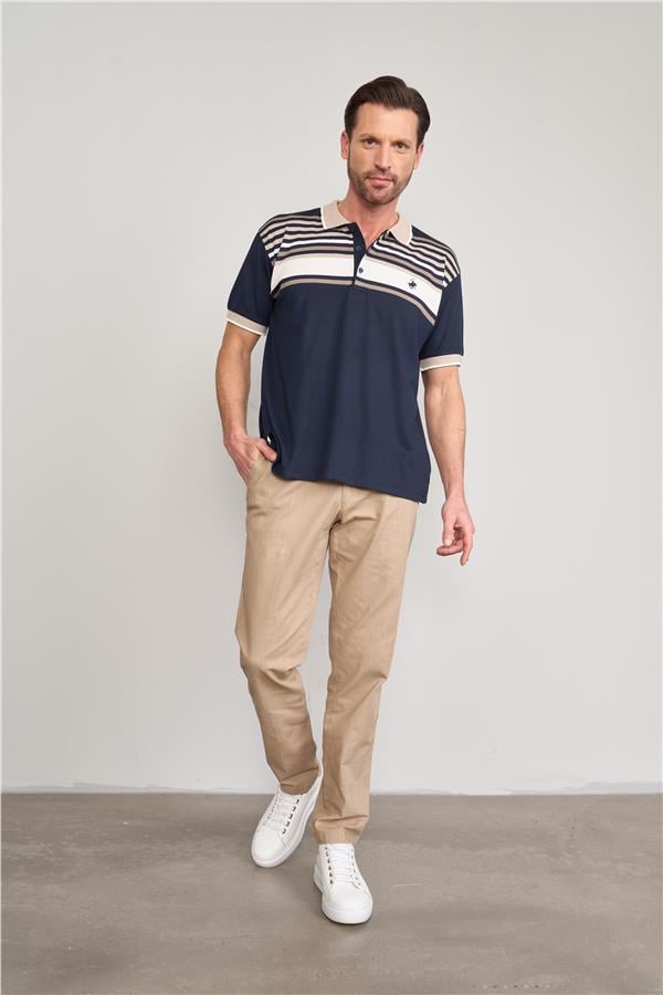 Chester Polo 3955 Erkek Polo Yaka 30/1 Pike T-shirt Koyu Lacivert