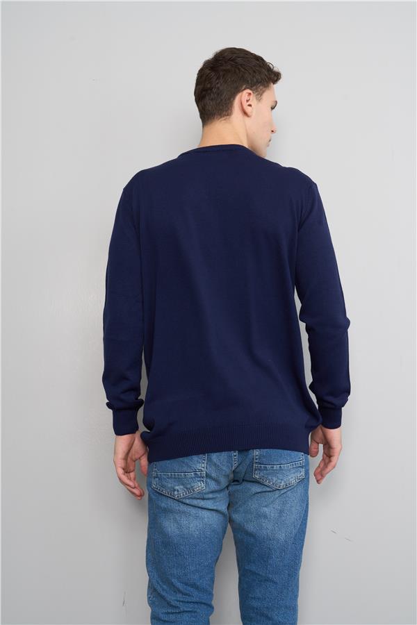 Chester Polo 5088 Erkek Bisiklet Yaka Triko Kazak Lacivert