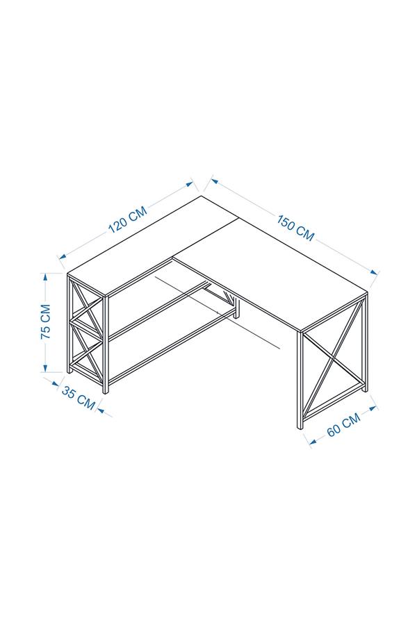Deconode Flexy L Çalışma Masası Antrasit DN1105A