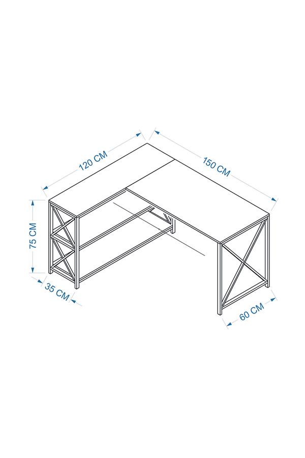 Deconode Flexy L Çalışma Masası Beyaz DN1105B