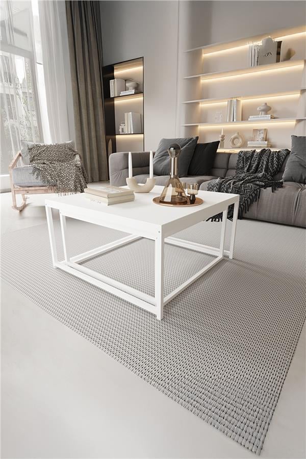 Deconode Prestige 2'li Orta Sehpa Seti Beyaz- Beyaz DN1116BB