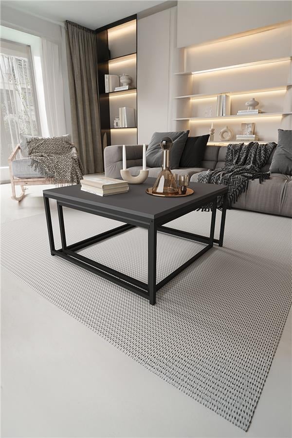 Deconode Prestige 2'li Orta Sehpa Seti Siyah-Antrasit DN1116SA