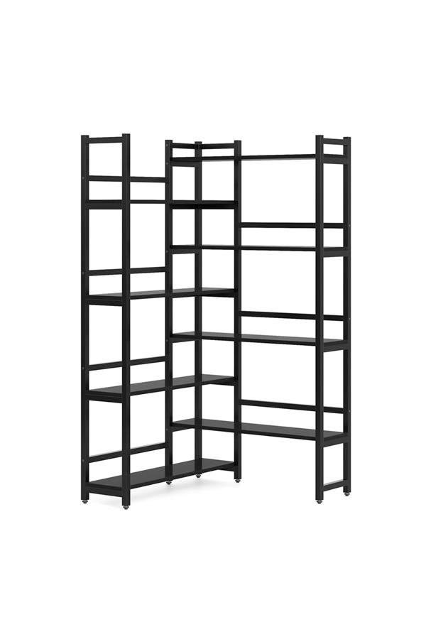 Deconode Style Köşe Kitaplık Siyah-Antrasit DN1056SA