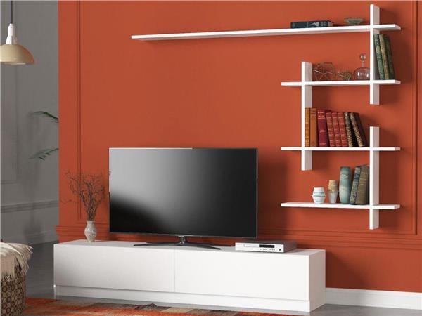 Dekorister Ahenk Tv Ünitesi Beyaz