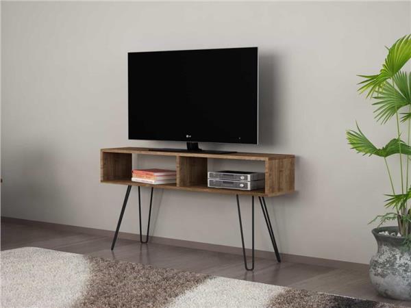 Dekorister Alya Metal Ayaklı Tv Ünitesi Ceviz