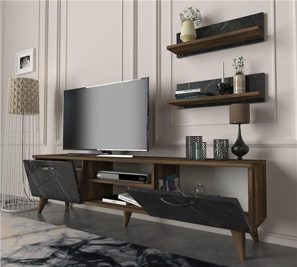 Dekorister Ayden Tv Ünitesi CevizMermer