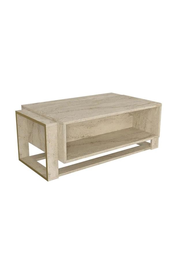 Dekorister Bianco Orta Sehpa Traverten