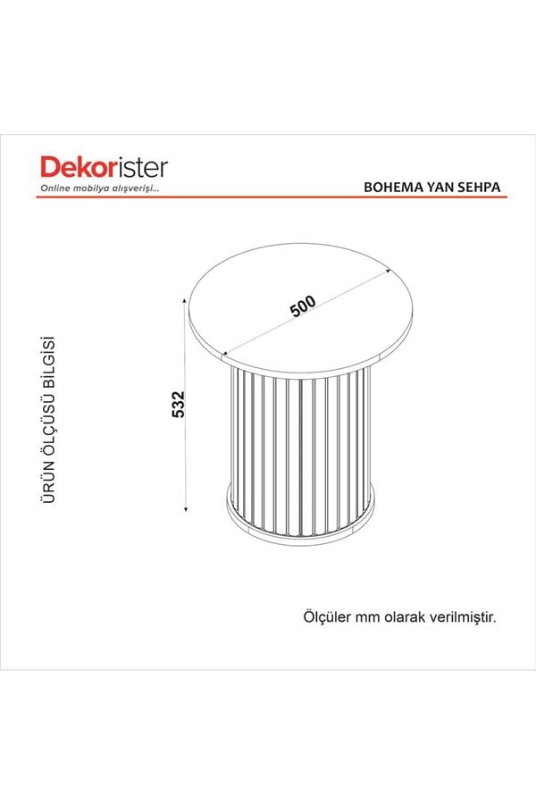 Dekorister Bohema Yan Sehpa Aytaşı - Sepet