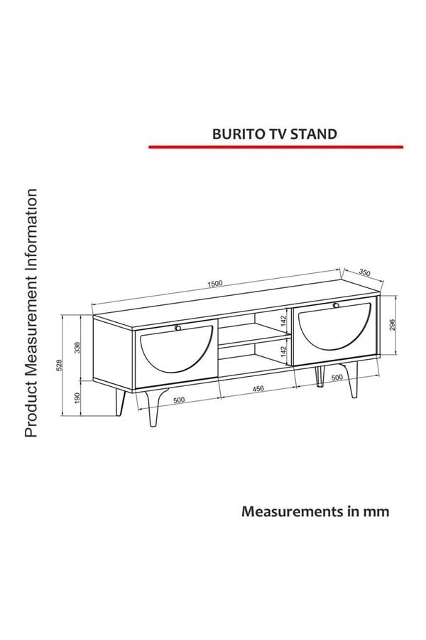 Dekorister Burito Tv Ünitesi Beyaz - Sepet - Hazeran