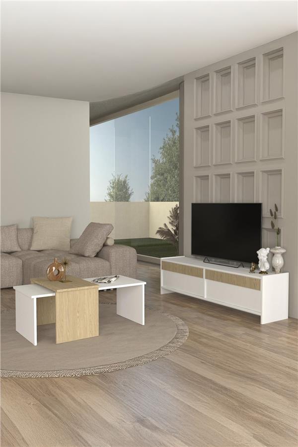 Dekorister Cosmos Tv Sehpası Beyaz - Rota 150 cm
