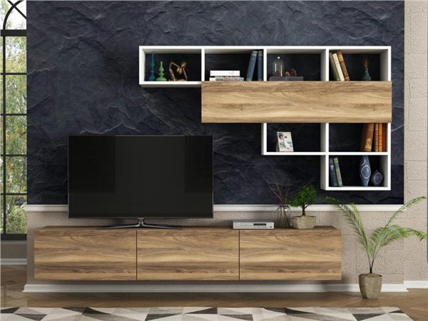 Dekorister Damla Tv Ünitesi BeyazCeviz