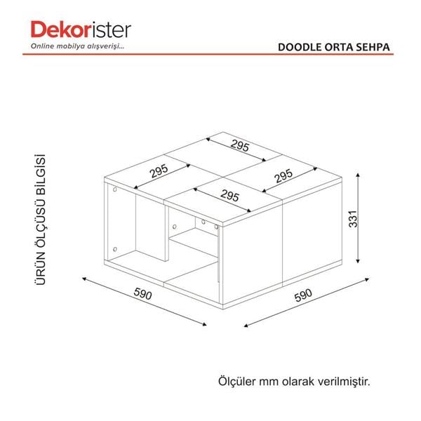 Dekorister Doodle Orta Sehpa BeyazCordoba