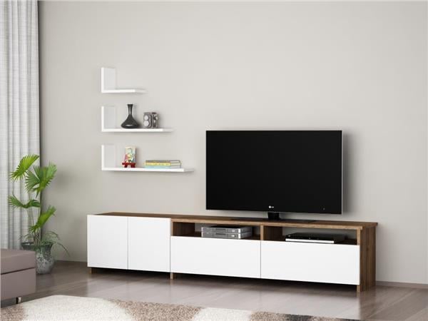 Dekorister Gelincik Tv Ünitesi BeyazCeviz