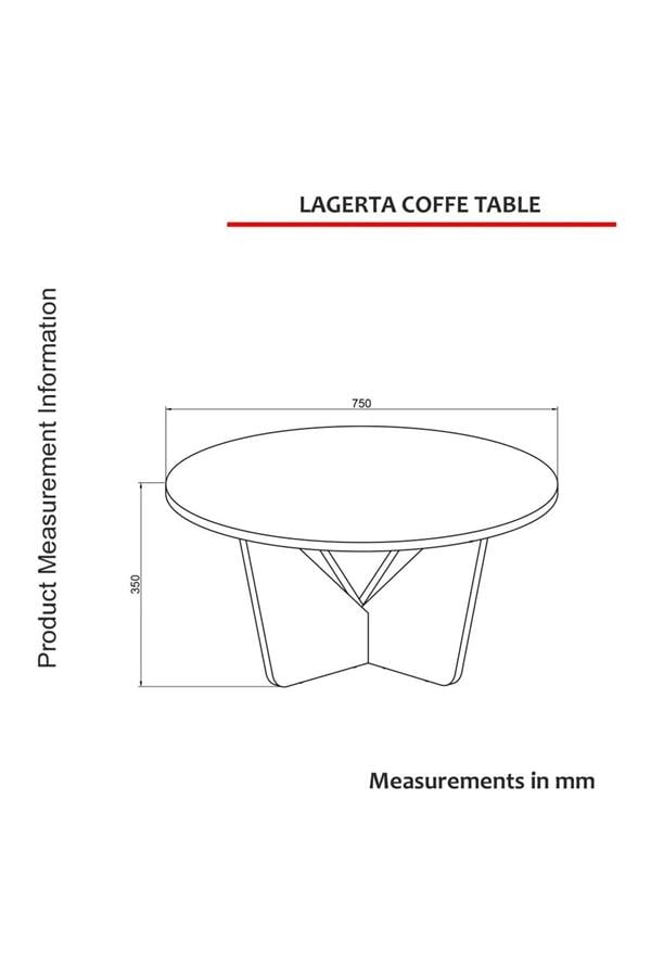 Dekorister Lagerta Orta Sehpa Beyaz Mermer - Beyaz