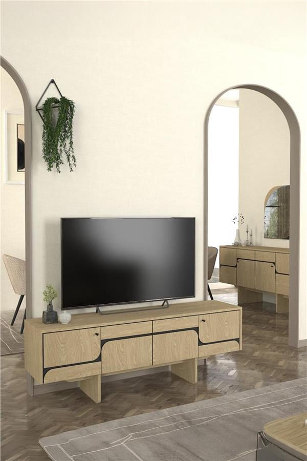 Dekorister Lava Tv Sehpası Rota - Antresit 150cm