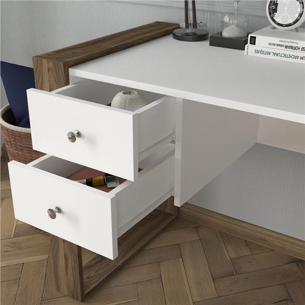 Dekorister Lord Çalışma Masası BeyazCeviz  160 cm