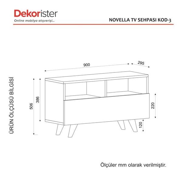 Dekorister Novella K3 Tv Ünitesi BeyazCeviz