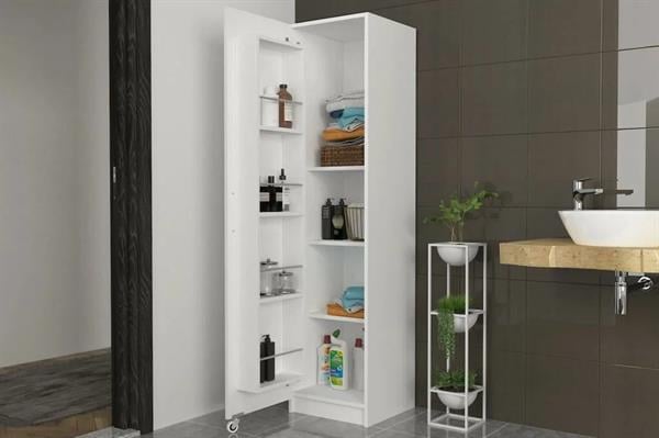 Dekorister Odeon 1 Kapaklı Çok Amaçlı Banyo Dolabı Beyaz