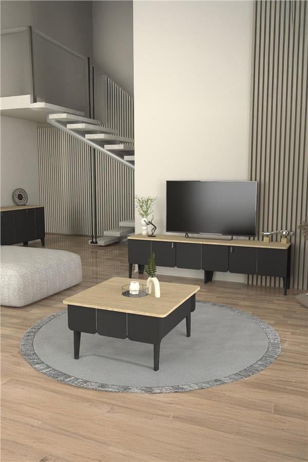 Dekorister Pedro Tv Sehpası Antrasit - Rota 180cm