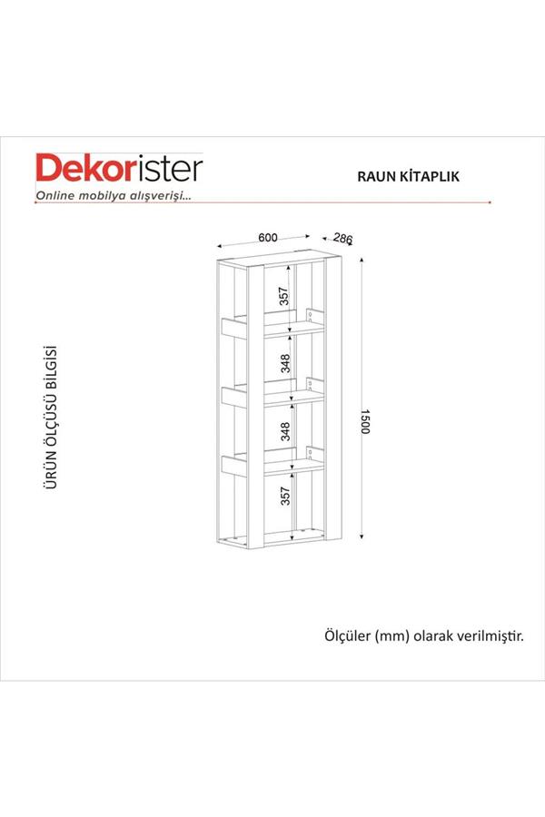 Dekorister Raun Kitaplık Sepet - Antrasit
