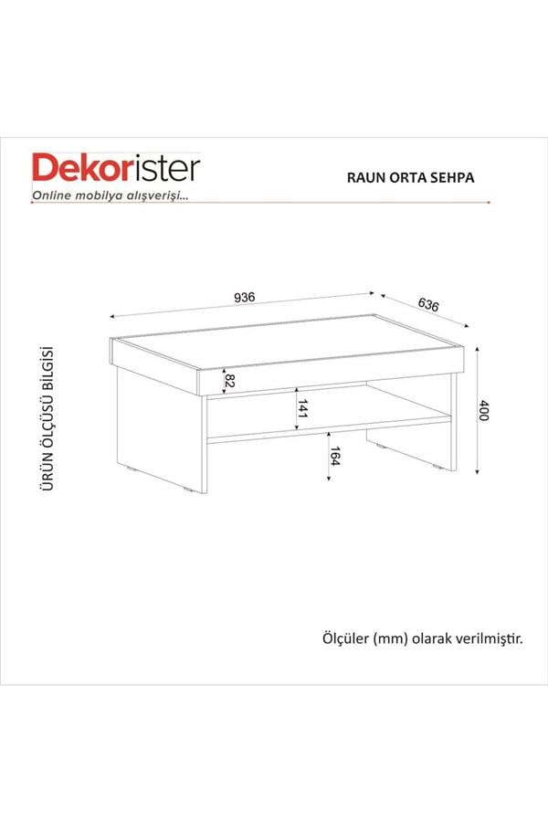 Dekorister Raun Orta Sehpa Sepet - Antrasit
