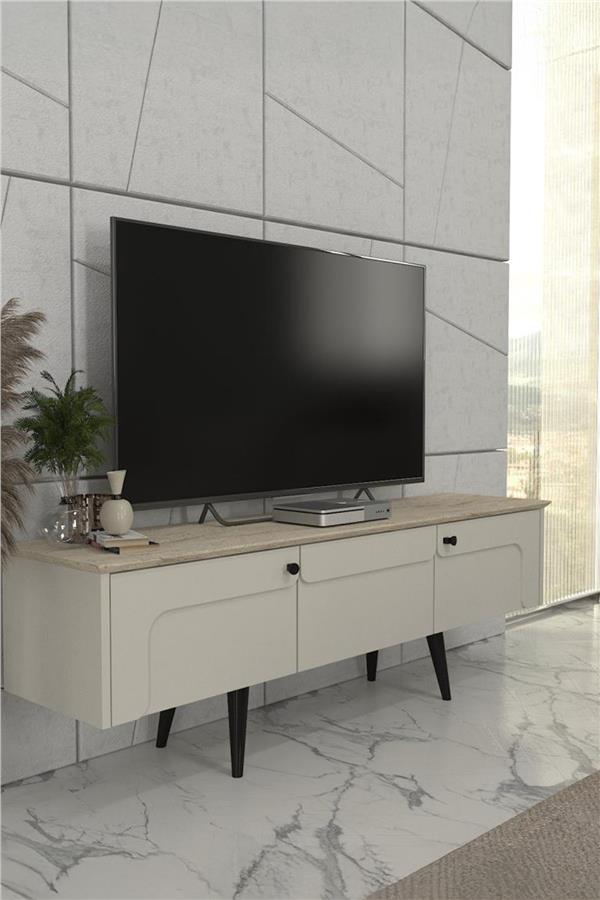 Dekorister Sevilla Tv Sehpası Kumtaşı - Traverten 150cm