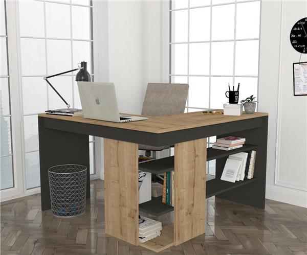 Dekorister Stylo Çalışma Masası Safir  Antrasit