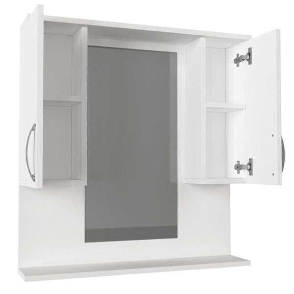 Dekorister Tiger Aynalı Banyo Dolabı Etajer Beyaz