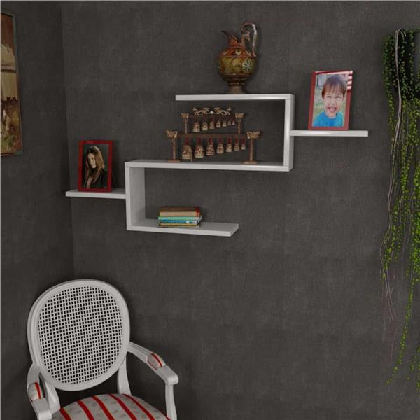 Dekorister Twist Duvar Rafı Beyaz