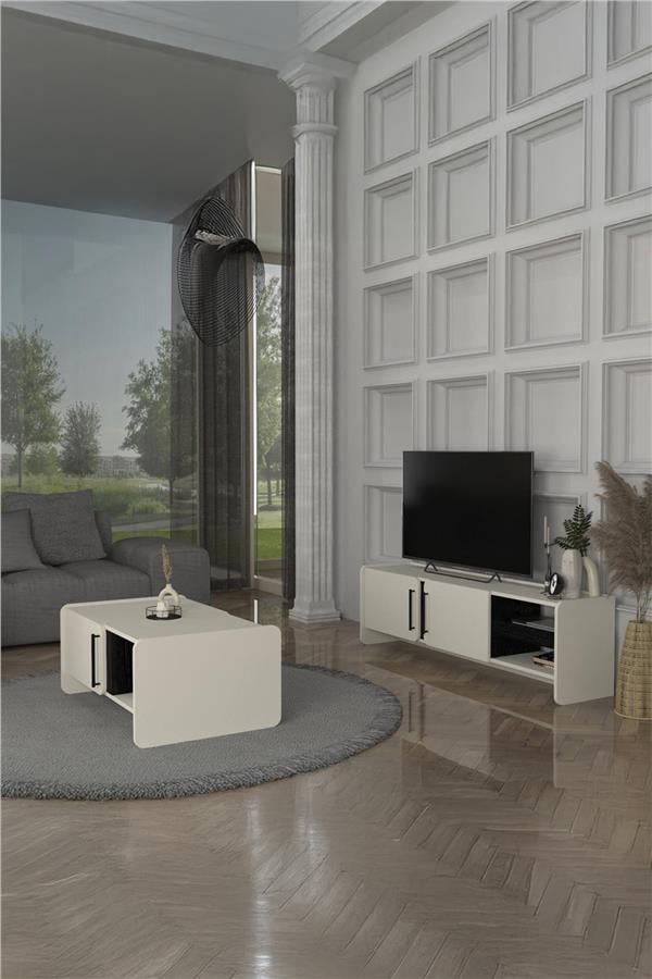 Dekorister Venera Tv Sehpası Kumtaşı - Senkronsiyah 150 cm