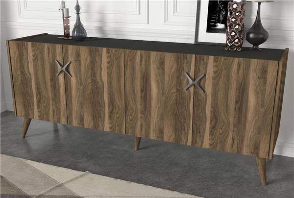 Dekorister Wood Konsol CevizAntrasit