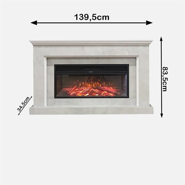 DLC Retro Desenli Şömine 1800W If34 (DLC1160)