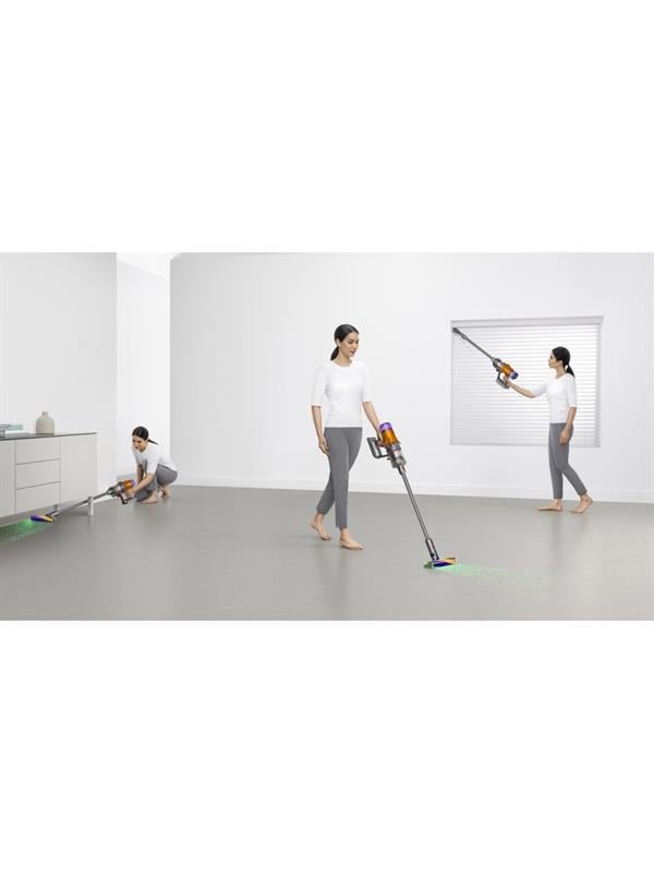 Dyson V12 Detect Slim Absolute Kablosuz Şarjlı Dikey Süpürge Sarı Nikel