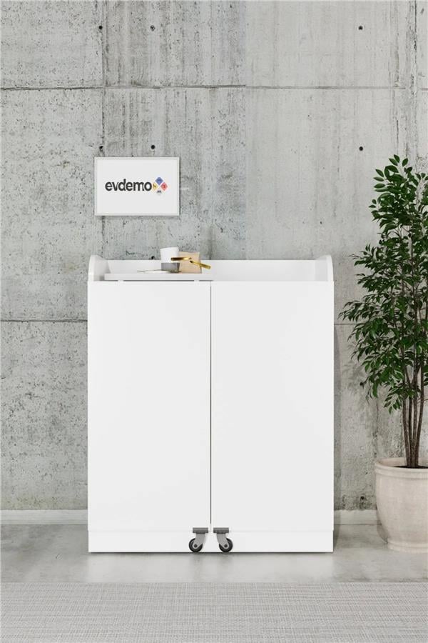 Evdemo Derin 2 Kapaklı Erzak Kiler Dolabı Beyaz