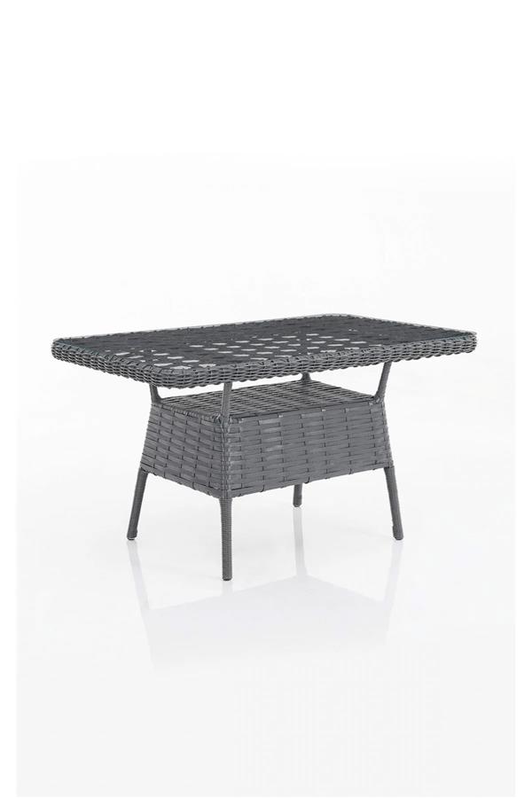 Evdemo Eren Rattan Bahçe Balkon Takımı 2+1+1 Antrasit