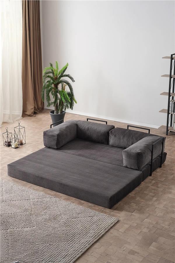 Evdemo Lounge Aktivite Koltuğu Çok Amaçlı Koltuk Yatak Antrasit