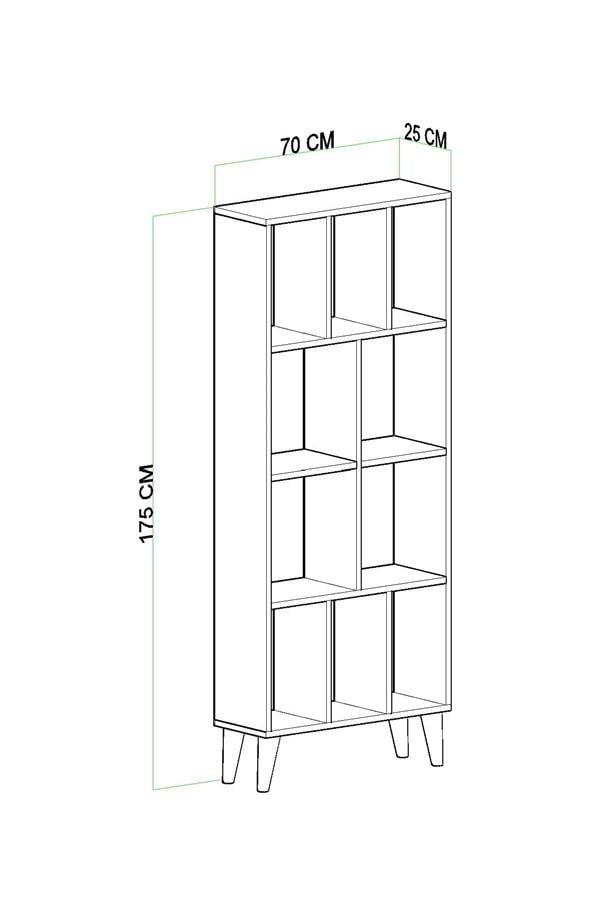 Evdemo Petek Dekoratif Kitaplık Beyaz