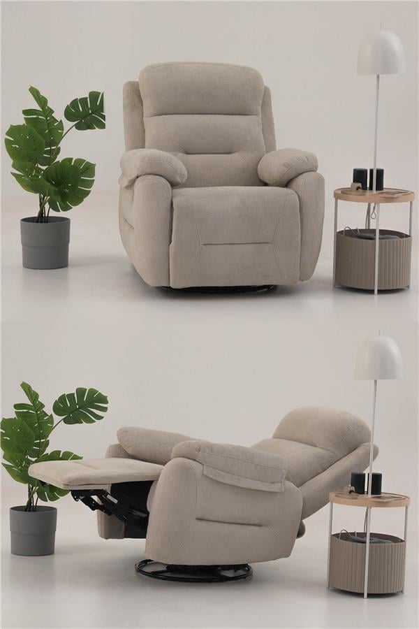 Eymense Comfort Elektrik Mekanizmalı TV Baba Koltuğu Krem