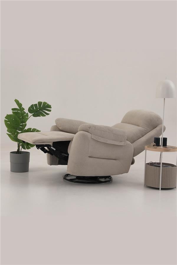 Eymense Comfort Elektrik Mekanizmalı TV Baba Koltuğu Krem