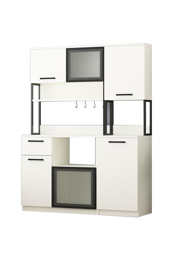 Eymense Leny 2+1 Modüllü 3 Kapaklı Çok Amaçlı Kahve Köşesi Dolabı Aytaşı