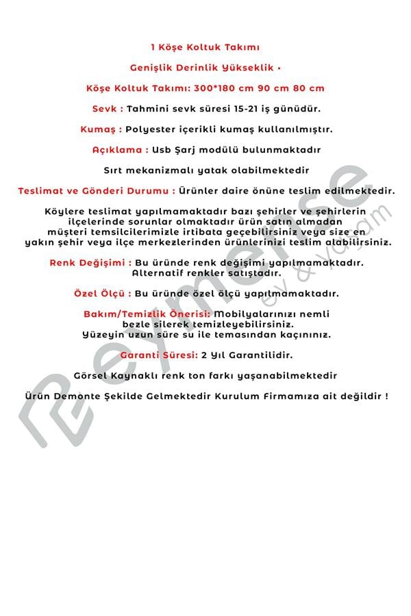 Eymense Moster Bohem Köşe Koltuk Takımı Krem