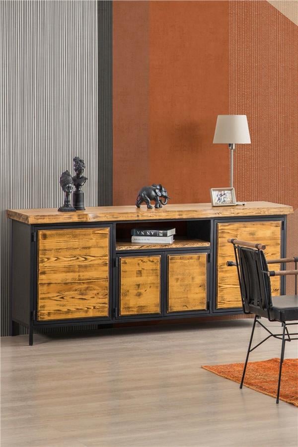 Eymense Wooden Ladin Ahşap Konsol Ceviz