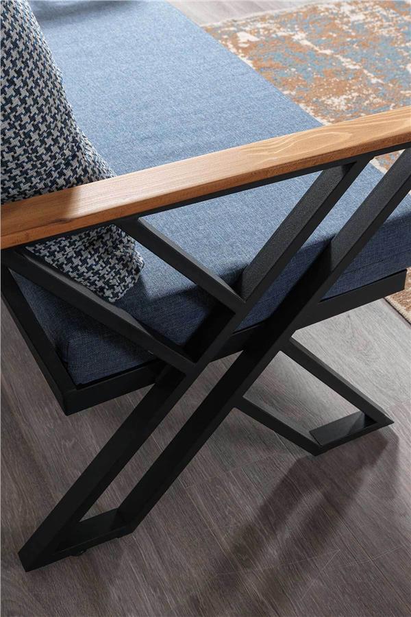 Eymense Yıldız Bahçe Balkon Oturma Takımı Lacivert