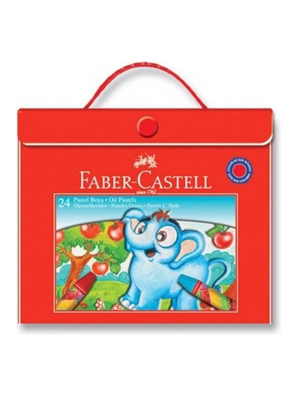 Faber Castell Pastel Boya Plastik Çantalı 24 Renk