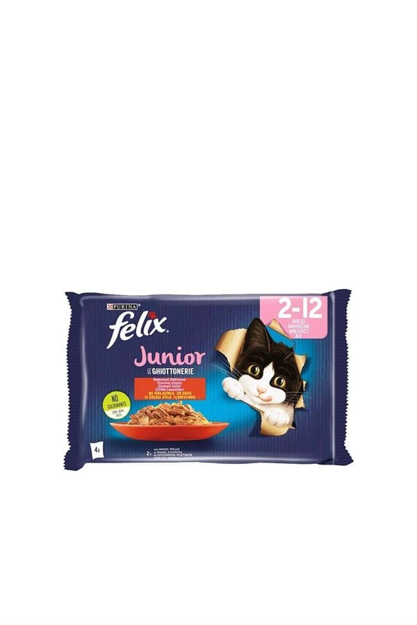 FELIX 4*85 GR YAVRU KEDI MAMASI TAVUK ETLI  POUCH