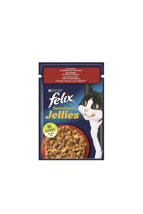 FELIX 85 GR KEDI MAMASI ETLI SIGIR ETLI VE DOMATESLI POUCH