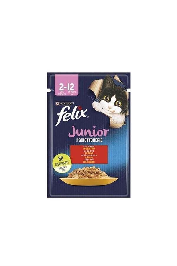 FELIX 85 GR YAVRU KEDI MAMASI SIGIR ETLI  POUCH