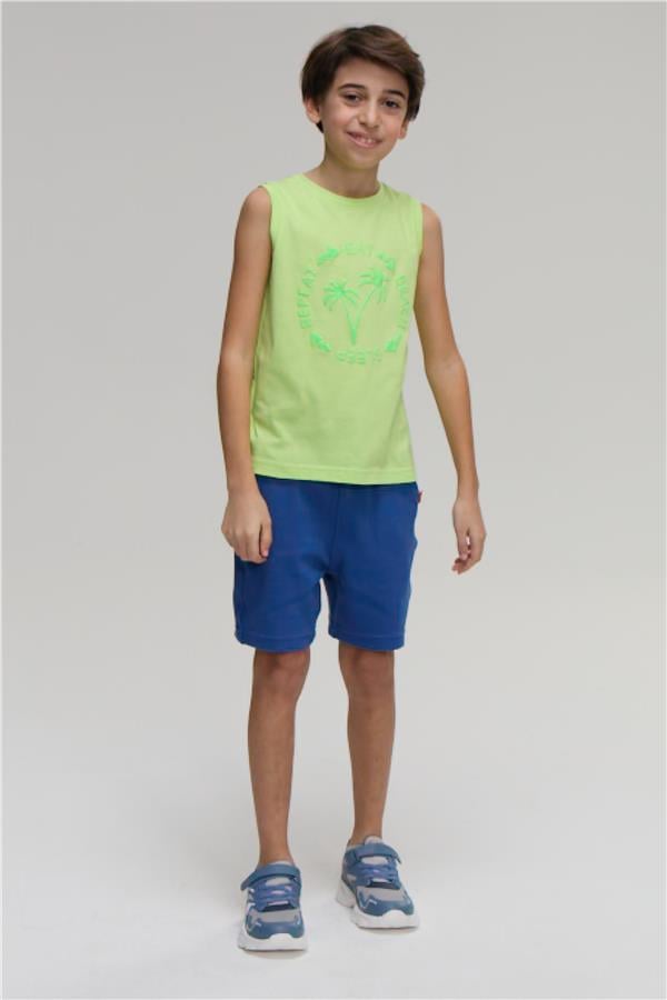 Fitclub 33571 Erkek Çocuk Pike Cepli Şort 4-12 Lacivert