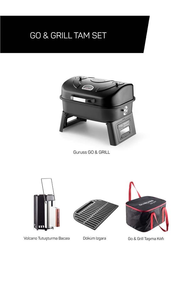 Guruss Go & Grill Barbekü Mangal Tam Set